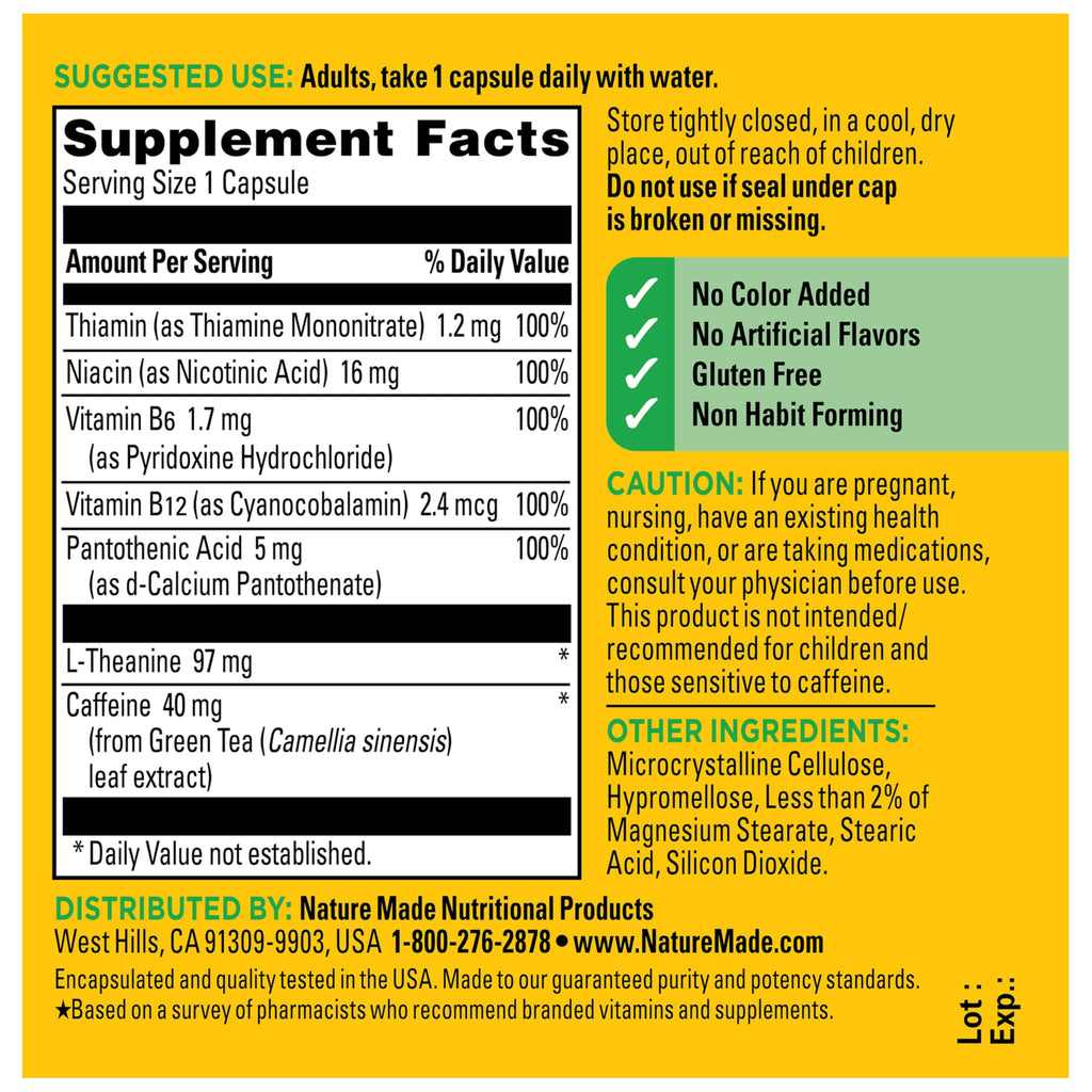 Nature Made Focus Boost Capsules, Fast Acting Focus Supplement, 30 Capsules