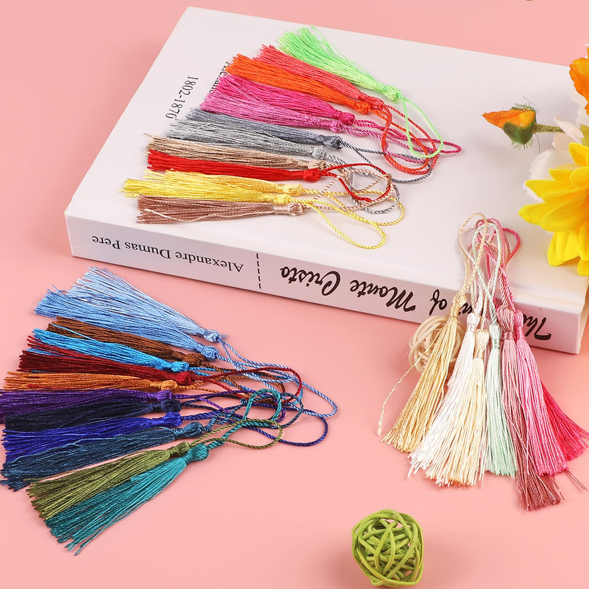 Tassels, 140pcs Bookmark Tassels, 13cm/5 Inch Tassels for Crafts