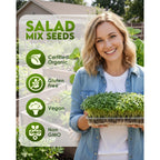 Nature Jim's Sprouts Salad Mix – Broccoli, Alfalfa, Clover, Radish, 1lb