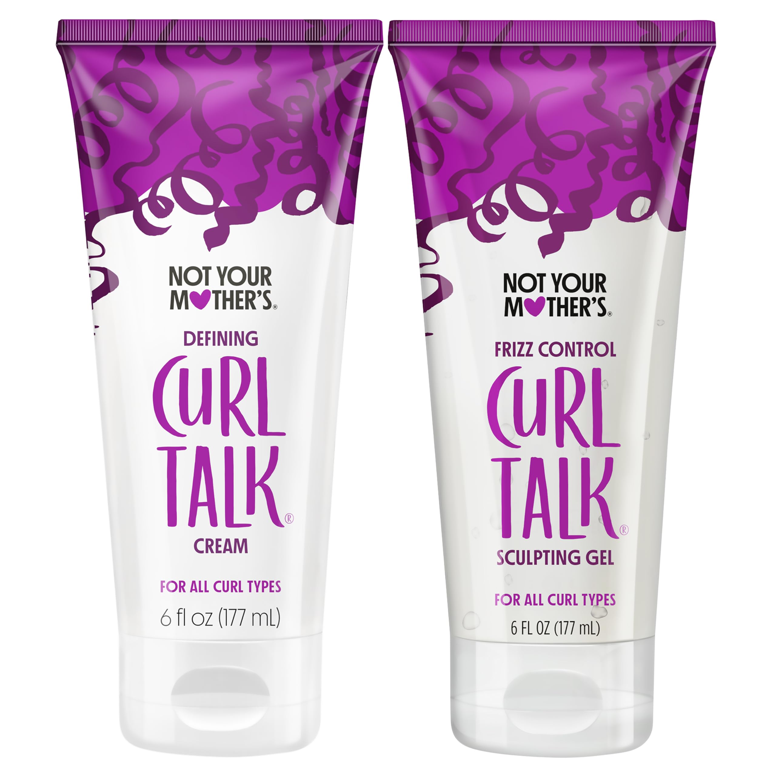 Not Your Mother's Curl Talk Frizz Control Sculpting Gel & Defining Cream - 6 fl oz Each - Tames Hair Frizz & Maximizes Definition - For All Curly Hair Types (Pack of 16)