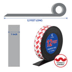 Magnetic Tape, 12 Feet Magnet Tape Roll (1'' Wide x 12 ft Long), with 3M Strong Adhesive Backing. Perfect for DIY, Art Projects, whiteboards & Fridge Organization