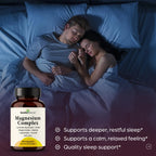 Complete Magnesium Complex 500mg for Women & Men 6-in-1 with Zinc 120 Ct | 3rd Party Tested Active Supplement with Mag Glycinate For Good Sleep, Relaxation & Energy, Made in USA By Sandhu Herbals
