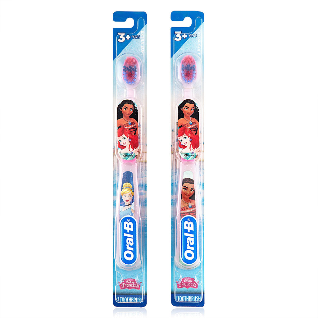 Buy now Oral-B New Princess Toothbrush for Little Girls, Children 3+, Extra Soft, Characters Vary - Pack of 6 (Characters Vary) at indiglob india