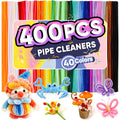 400 PCS Pipe Cleaners Bulk, 40 Colors Chenille Stems Pipe Cleaners Craft