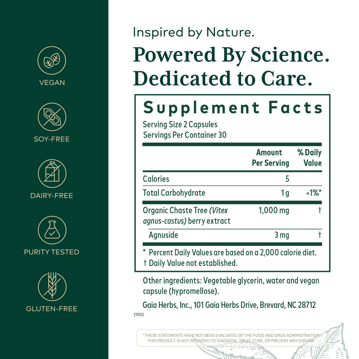 Gaia Herbs PRO Vitex, 60 Vegan Capsules, 30 Servings