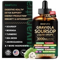 12-in-1 Soursop Bitters Liquid Drops with Sea Moss, Moringa, Turmeric, Echinacea & Ashwagandha | Herbal Tonic | Digestive Wellness & Immune Support | 4 Fl Oz