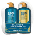 Head & Shoulders Royal Oils Anti-Dandruff Shampoo and Conditioner Twin Pack, 1% Pyrithione Zinc, Curly Hair, Coily Hair, Scalp Relief, Moisture Renewal, 31.4 fl oz Each