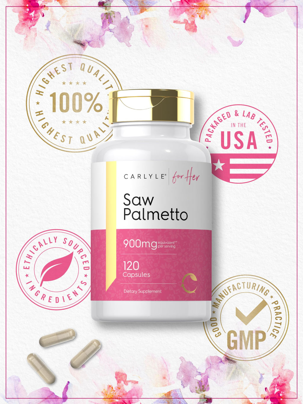 Carlyle Saw Palmetto for Women | 120 Capsules