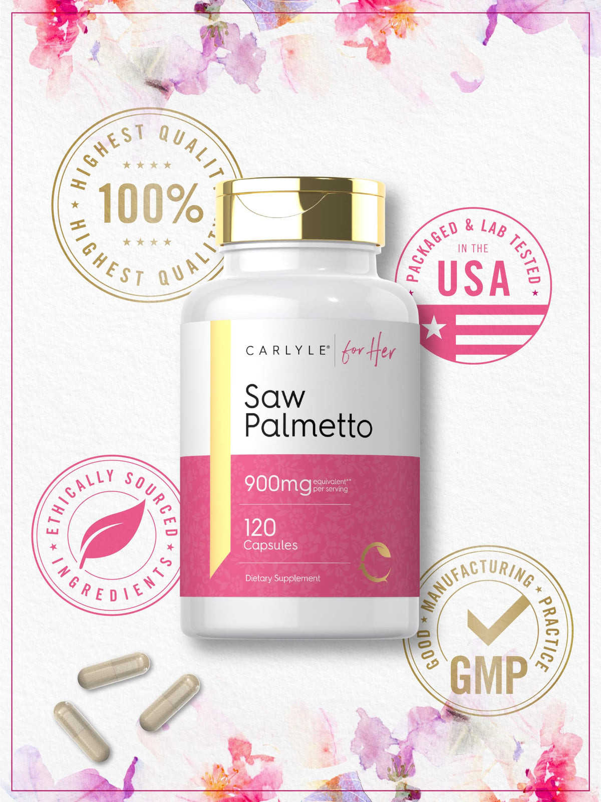 Carlyle Saw Palmetto for Women | 120 Capsules