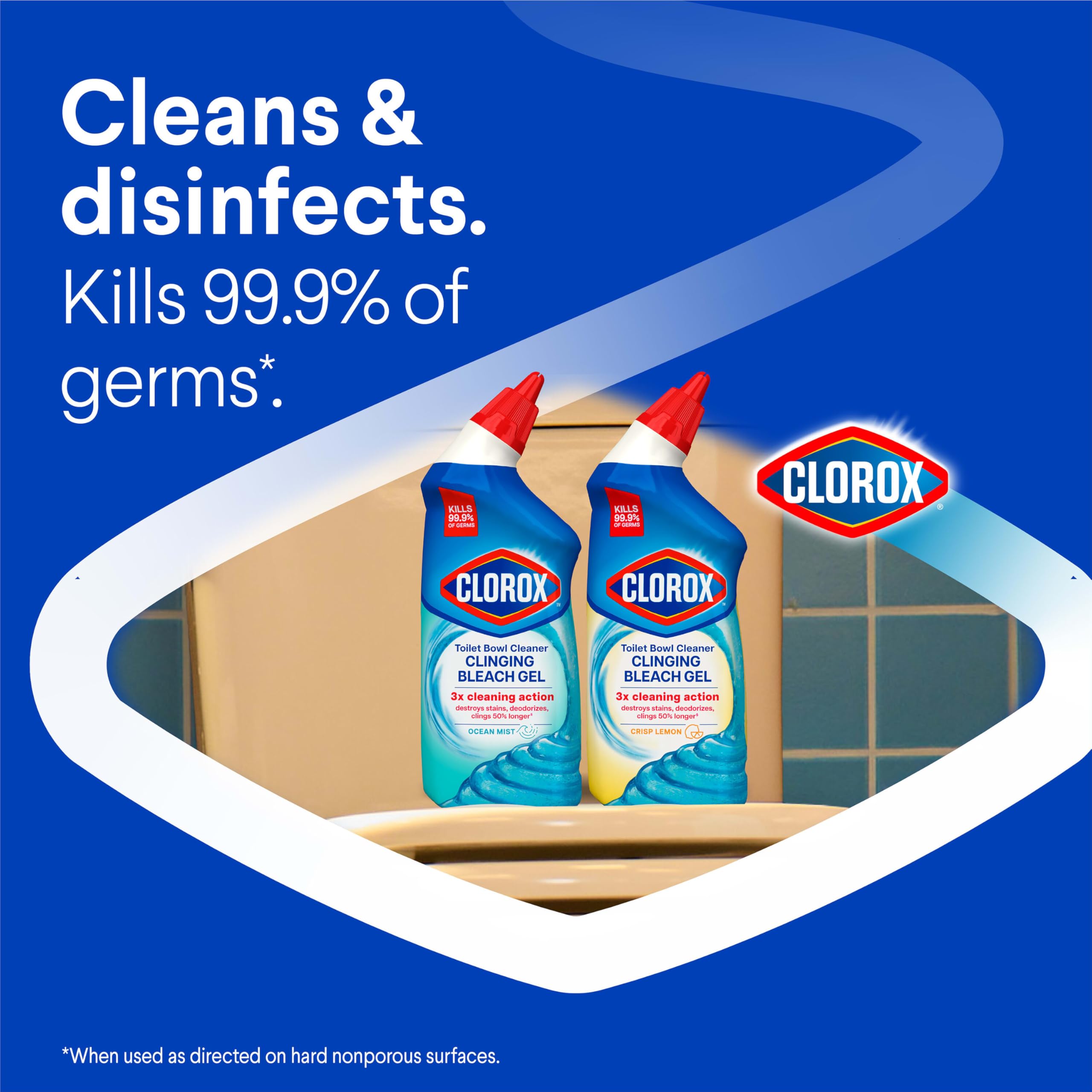 Buy now Clorox Toilet Bowl Cleaner Heavy Duty Stain and Ring Remover, Arctic Clean, 24 Fl Oz., Pack of 2 at indiglob india