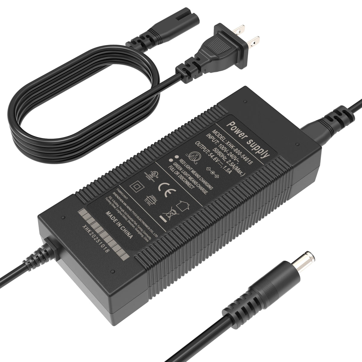 EVAPLUS 54.6V Safe Charger for 48V Lithium Batteries, UL Certified