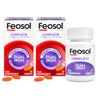 Feosol Complete Iron Supplement Caplets, Bifera Iron for High Absorption, Heme and Non-Heme Dual Action Minimizes Side Effects, 1 Per Day, for Energy and Immune System Support, Made in USA, 30 Count