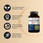 NatureBell Magnesium Complex 10-in-1, 500 mg Per Serving, 300 Capsules | 10 Active Forms: Glycinate, Citrate, Malate, Taurate & More. Chelated Magnesium Supplement for Women & Men. Non-GMO.