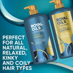Head & Shoulders Royal Oils Anti-Dandruff Shampoo and Conditioner Twin Pack, 1% Pyrithione Zinc, Curly Hair, Coily Hair, Scalp Relief, Moisture Renewal, 31.4 fl oz Each