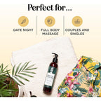 Buy now Tropical Sensual Massage Oil for Couples - Complete Relaxation Full Body Massage Oil for Date Night with Smooth Gliding Coconut and Sweet Almond Oil with Mango Scent - Non GMO Gluten Free and Vegan at indiglob india