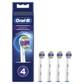 Buy now Oral-B 3D White Electric Toothbrush Head with CleanMaximiser Technology, Angled Bristles for Deeper Plaque Removal, Pack of 4, White at indiglob india