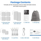 Buy now Etekcity 4-Channel Rechargeable TENS Unit â€“ Muscle Stimulator for Drug-Free Pain Relief, After-Exercise Relaxation, Physical Therapy, 8 Electrode Pads, Back, Neck, Shoulder, Sciatica, Period Cramps at indiglob india