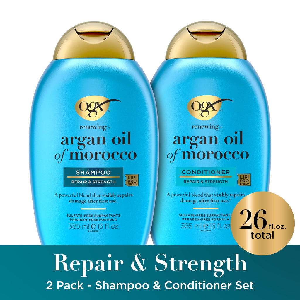 OGX Renewing + Argan Oil of Morocco Shampoo & Conditioner, 2 x 13 fl. oz