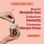 8Greens Daily Greens Gummies, Peach, 100 Count | Spinach, Wheatgrass, Blue Green Algae, Spirulina, Aloe Vera, Chlorella, and Barley Grass; For Metabolism, Immunity & Focus