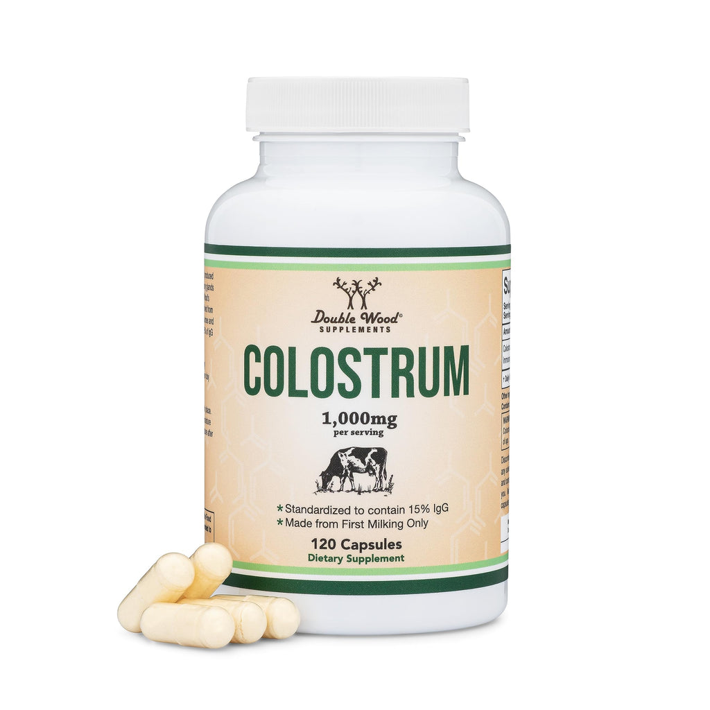 Bovine Colostrum 400mg, Grass-Fed, Immunity + Gut Support, 120 Capsules | Colostrum Powder, Supports Gut Health + Digestive Comfort, Healthy Skin + Hair, 15% IgG, 2 Month Supply, Third-Party Tested