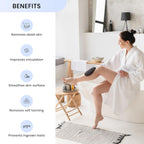 SimpleField Korean Exfoliating Mitt for Remove Dead Skin. 2 Pack 100% Viscose Kessa Deep Exfoliating Gloves for Body Scrub, Keratosis Pilaris and Self Tanning Removal. Easily Smooth Skin Surface.