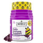Zarbee's Kids Elderberry Immune Support Gummies, No Sugar Coating, 60 ct | For Ages 2+ Years, No Sugar Coating, Vitamins C D3 & Zinc, Elderberry, Supports Healthy Immune System, No Artificial Flavors