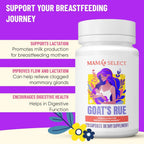 Buy now Mama's Select Organic Goatâ€™s Rue Capsules for Breast Milk Production â€“ Non-GMO, Vegan, Gluten- Free Lactation Support Supplement â€“ Safe & Effective for Nursing Moms â€“ Third-Party Tested at indiglob india