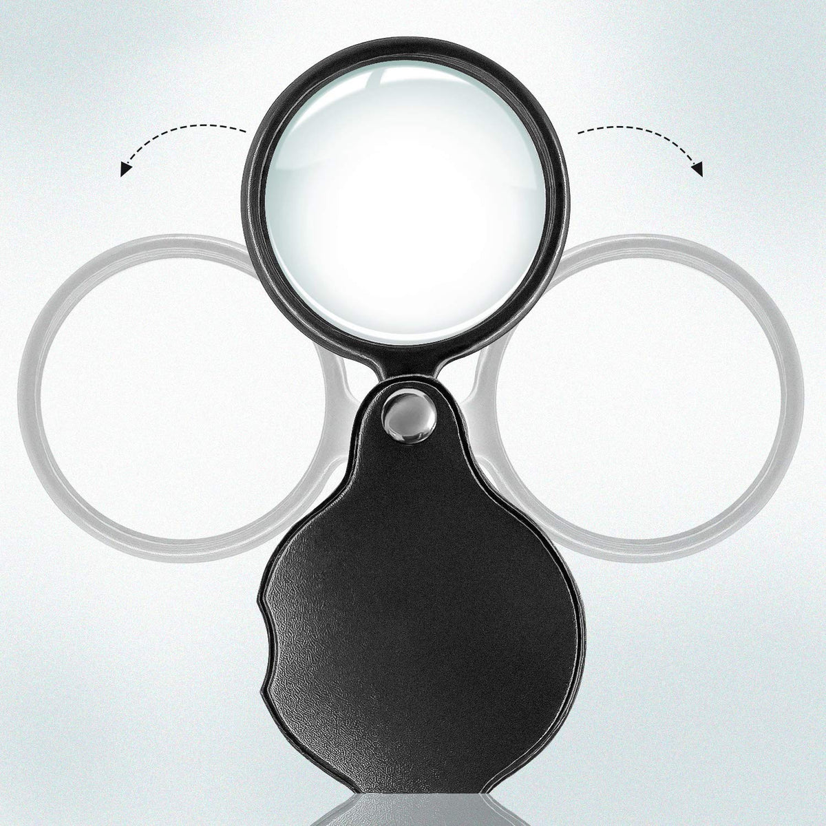 Wapodeai 2pcs 10x Small Pocket Magnify Glass