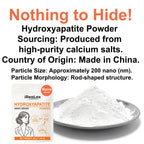 100% Pure Nano Hydroxyapatite Powder 45g (1.59 oz) | Nano Grade unflavored Hydroxyapatite Crystals for Teeth | DIY Formulations | nanohydroxyapatite Bulk