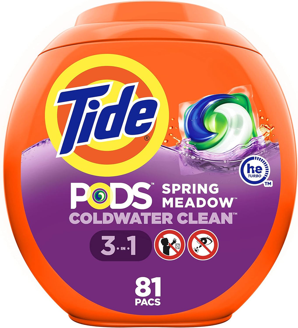 Buy now Tide PODS Laundry Detergent Soap PODS, High Efficiency (HE), Spring Meadow Scent, 96 Count at indiglob india