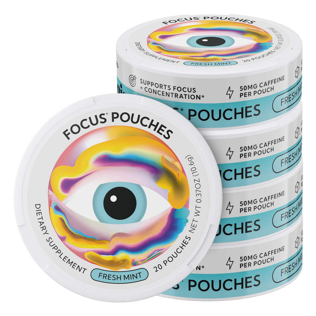 Neutonic Nootropic Focus Pouches | Fresh Mint | 5 Pack, 100 Pouches Total