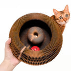 KITTY KURLZ Interactive Cat Toy & Cardboard Cat Scratcher