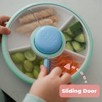 GoBe Kids Small Snack Spinner Slide, 4 Compartment Dispenser and Lid