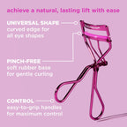 Real Techniques Miracle Eyelash Curler, Lash Tool for Mascara, Pink | Lifted lashes, eyelash curler for all eye shapes, pink eyelash curler, pinch-free curved edge