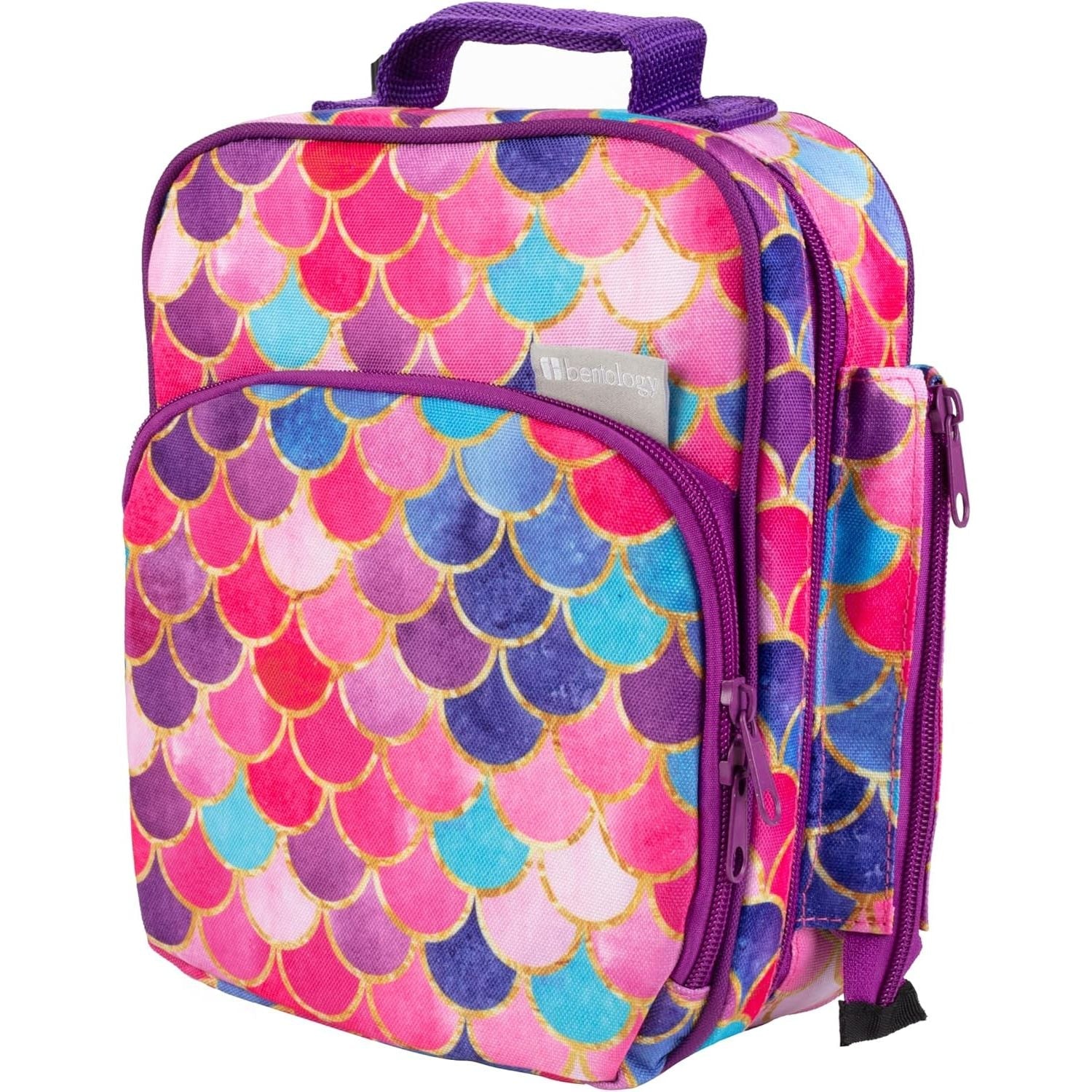 Buy now Kids Insulated Lunch Box w Snack Pocket & Expandable Water Bottle Holder For Girls- Waterproof Lunchbox Tote Keeps Food Hotter or Colder Longer - Reusable Back to School Bag Fits Most Bento Containers Mermaid Tail at indiglob india