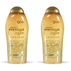 OGX Smoothing + Coconut Coffee Body Scrub, 19.5 fl oz | Infused with Arabica Coffee & Coconut Oil, Exfoliating, Hydrating Body Wash, Dry Skin, Paraben-Free, Sulfate-Free Surfactants