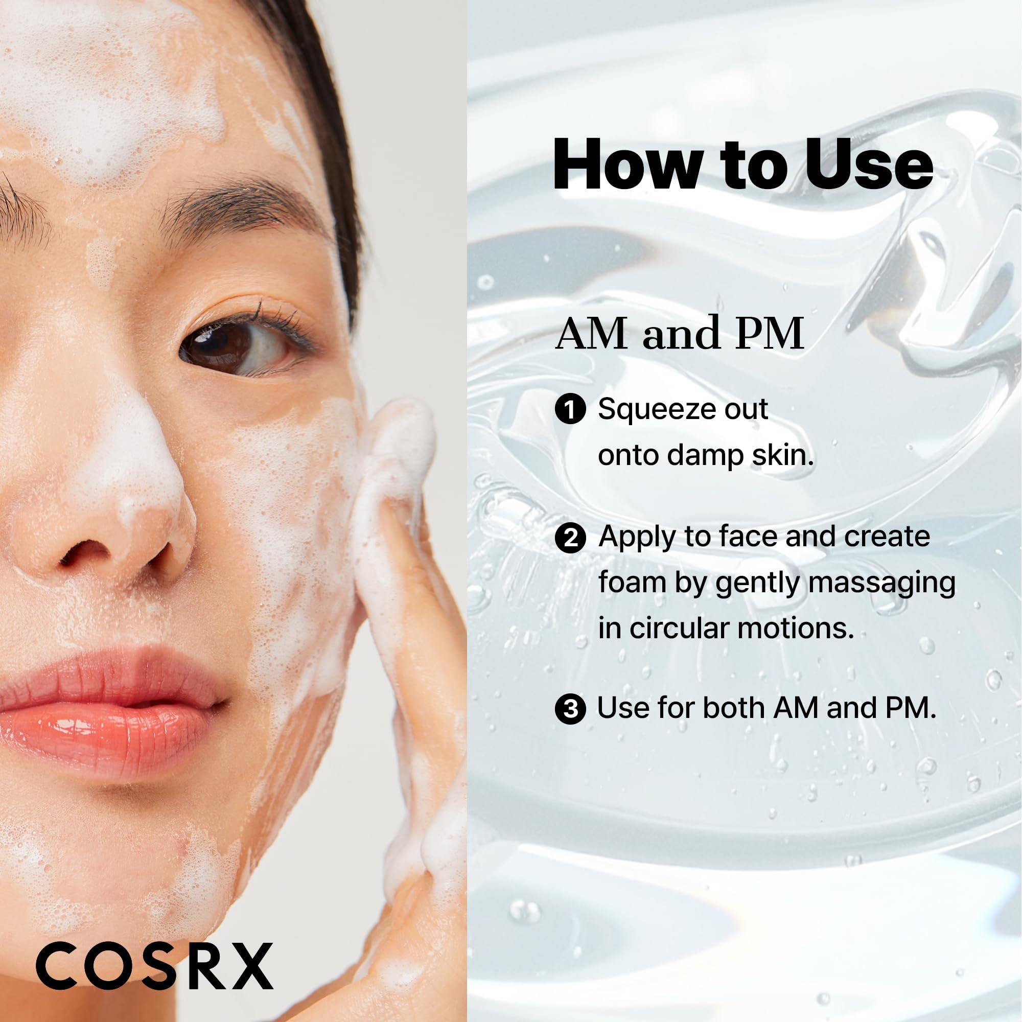 COSRX Low pH Good Morning Gel Face Cleanser, Gentle Face Wash, 5.07 fl oz | Daily Mild Care for Sensitive Skin, Gentle Cleanser, pH Balancing, Tea Tree Oil, Gentle Sebum, Pore Control, Korean Skin Care