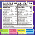 Neviss Magnesium Glycinate + Calcium Filled Gummies for Adults and Kids 4+, Kids Sleep Gummies Melatonin Free, Sugar Free Magnesium Supplement with B6 D3, L-Theanine for Zzz & Relax, Brain,Bone,Muscle
