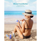 Buy now Morfone Travel Bottles for Toiletries, 3oz TSA Approved Travel Size Containers Leak Proof Squeezable Travel Accessories Refillable for Shampoo Conditioner Lotion Liquids(4Pack) at indiglob india