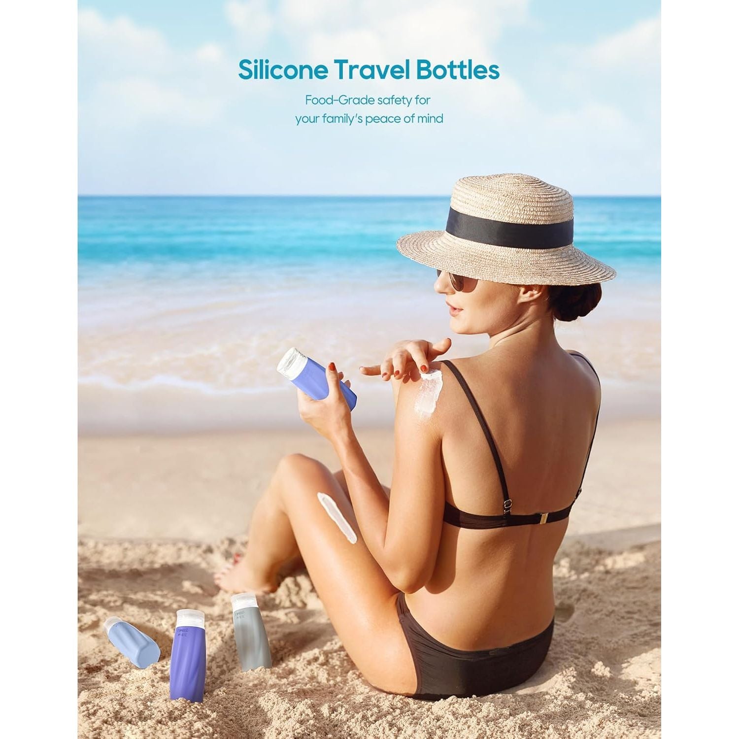 Buy now Morfone Travel Bottles for Toiletries, 3oz TSA Approved Travel Size Containers Leak Proof Squeezable Travel Accessories Refillable for Shampoo Conditioner Lotion Liquids(4Pack) at indiglob india