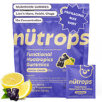 Nutrops Nootropics Mushroom Gummies for Brain Health, Sugar Free 28 ct | 1000mg of Mushrooms Including Lion's Mane, Chaga, Reishi, Cordyceps