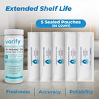 Buy now Varify 17in1 Complete Drinking Water Test Kit - 100 Strips + 2 Bacteria Tester Kits - Well, Tap, Home, City Water Testing Strip for Lead, Alkaline, Chlorine, Hardness, Iron, Fluoride, Copper & More at indiglob india