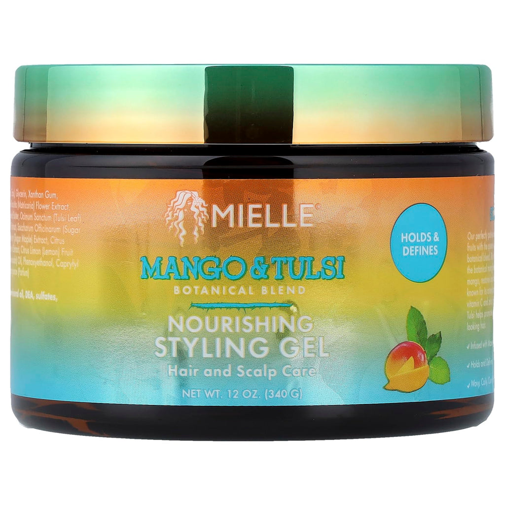 Mielle Organics Rosemary & Mint Edge Control Gel - Strong Hold Hair & Edge Gel for Women & Men - Infused with Biotin, Coconut & Babassu Oil to Encourage Longer, Healthier Hair (2 Fl Oz) (Pack of 2)
