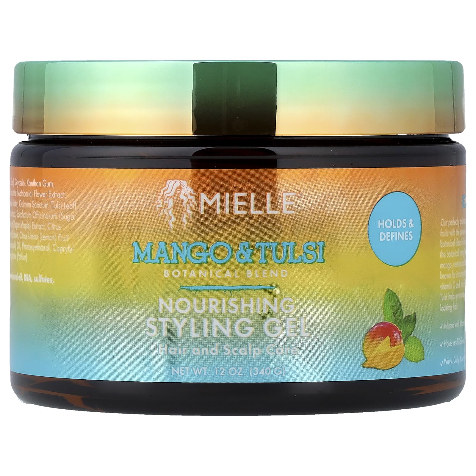 Mielle Organics Rosemary & Mint Edge Control Gel - Strong Hold Hair & Edge Gel for Women & Men - Infused with Biotin, Coconut & Babassu Oil to Encourage Longer, Healthier Hair (2 Fl Oz) (Pack of 2)
