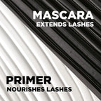 L'Oreal Paris Makeup Double Extend Tubing Mascara, Lengthening 2 Step Mascara, Smudgeproof, Black, Pack of 2