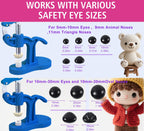 GEOCCI Safety Eye Tool Large Size Safety Eye Install Tool for Amigurumi Crochet & Stuffed 5-45mm Animal Eyes Making Supplies Tool It is More Helpful for Large Special Safety Eyes（1PCS）