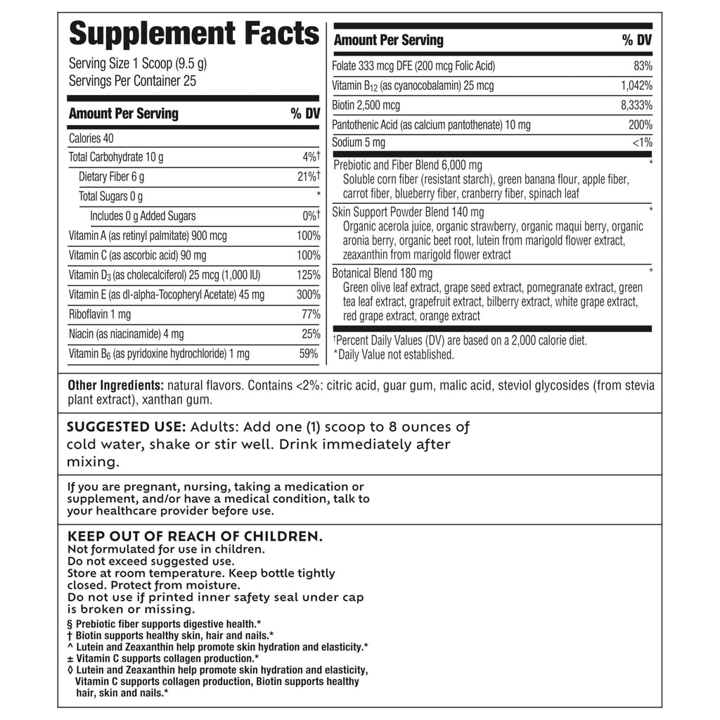 Benefiber Prebiotic Fiber + Superfruits, Strawberry Dragon Fruit, 8.8 oz