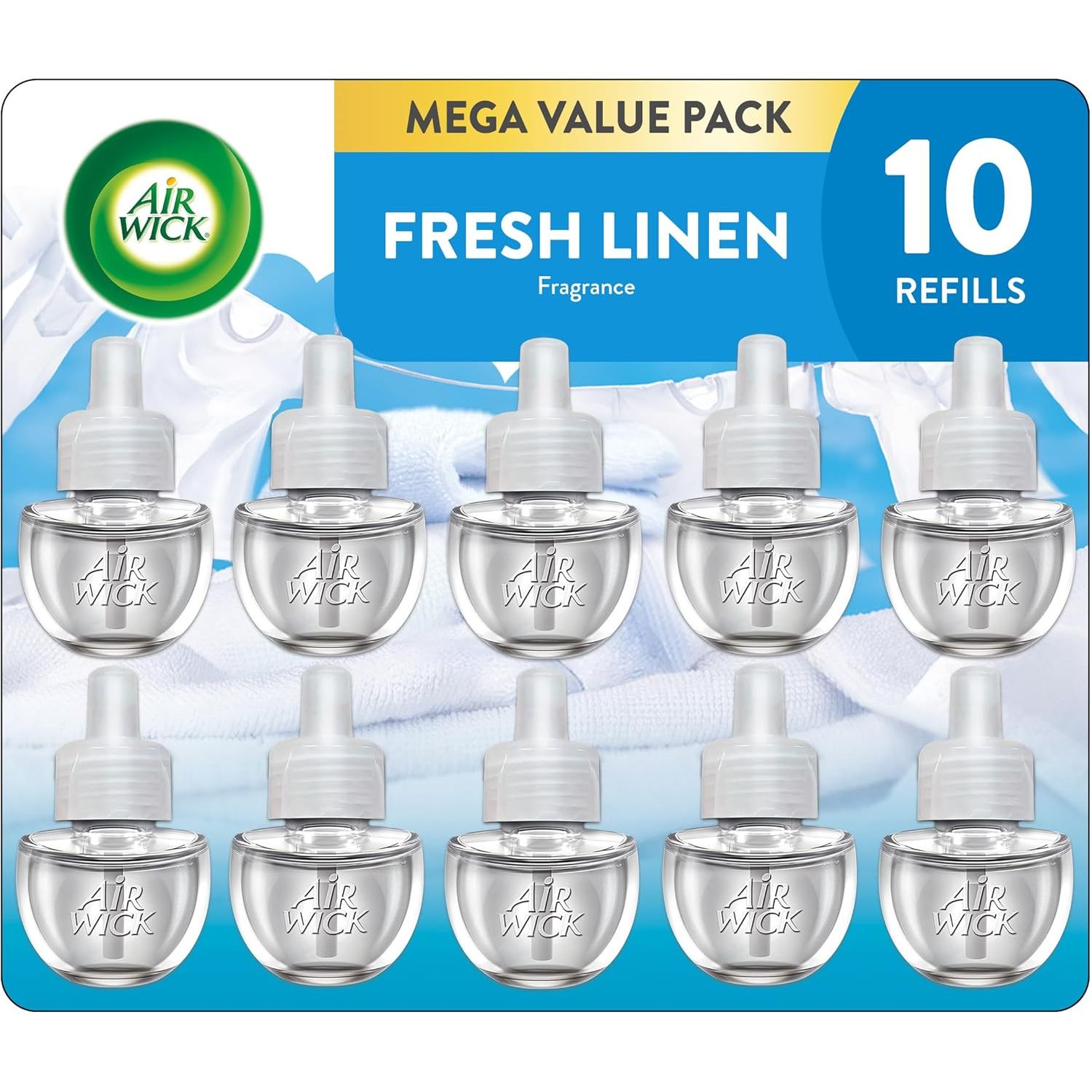 Buy now Air Wick Scented Oils 0+5 Fresh Linen 10 Count (Pack of 1) Fresh Linen at indiglob india