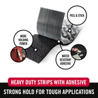 VELCRO Brand Industrial Strength Strips, 4 x 2 in, Black, 2 Sets