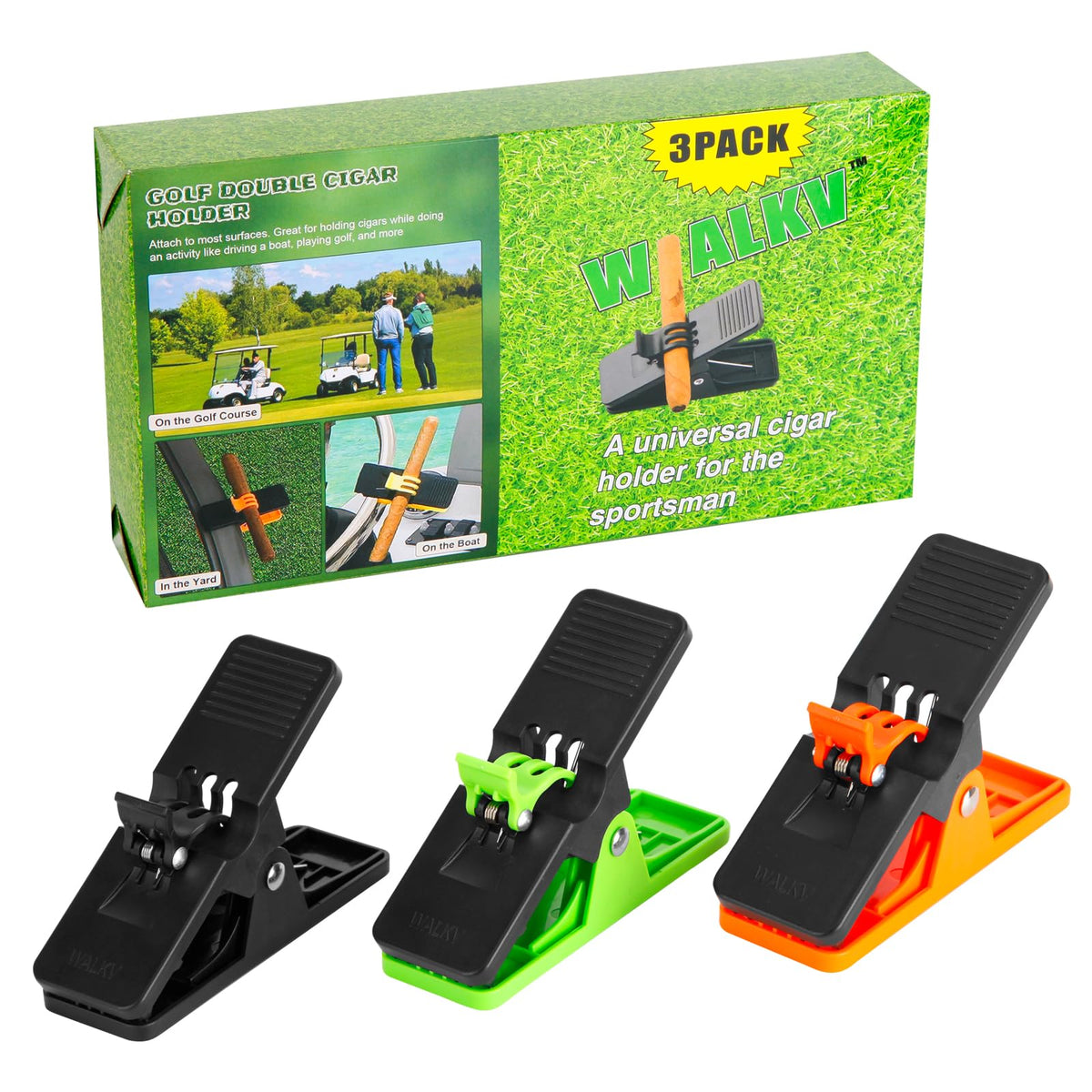 3PACK Cigar Holder For Golf Cart ,Golf Cart Accessories Cigar Gifts For Golfers